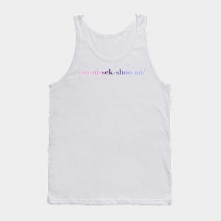 Bi+ Phonetic Spelling (Omnisexual Flag) Tank Top